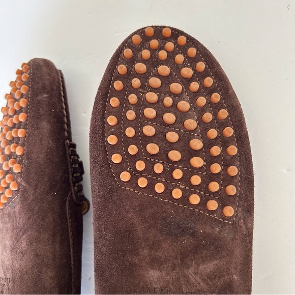 RALPH LAUREN PURPLE LABEL COCOA BROWN SUEDE DRIVING LOAFER MOCCASINS SIZ… - Picture 11 of 15